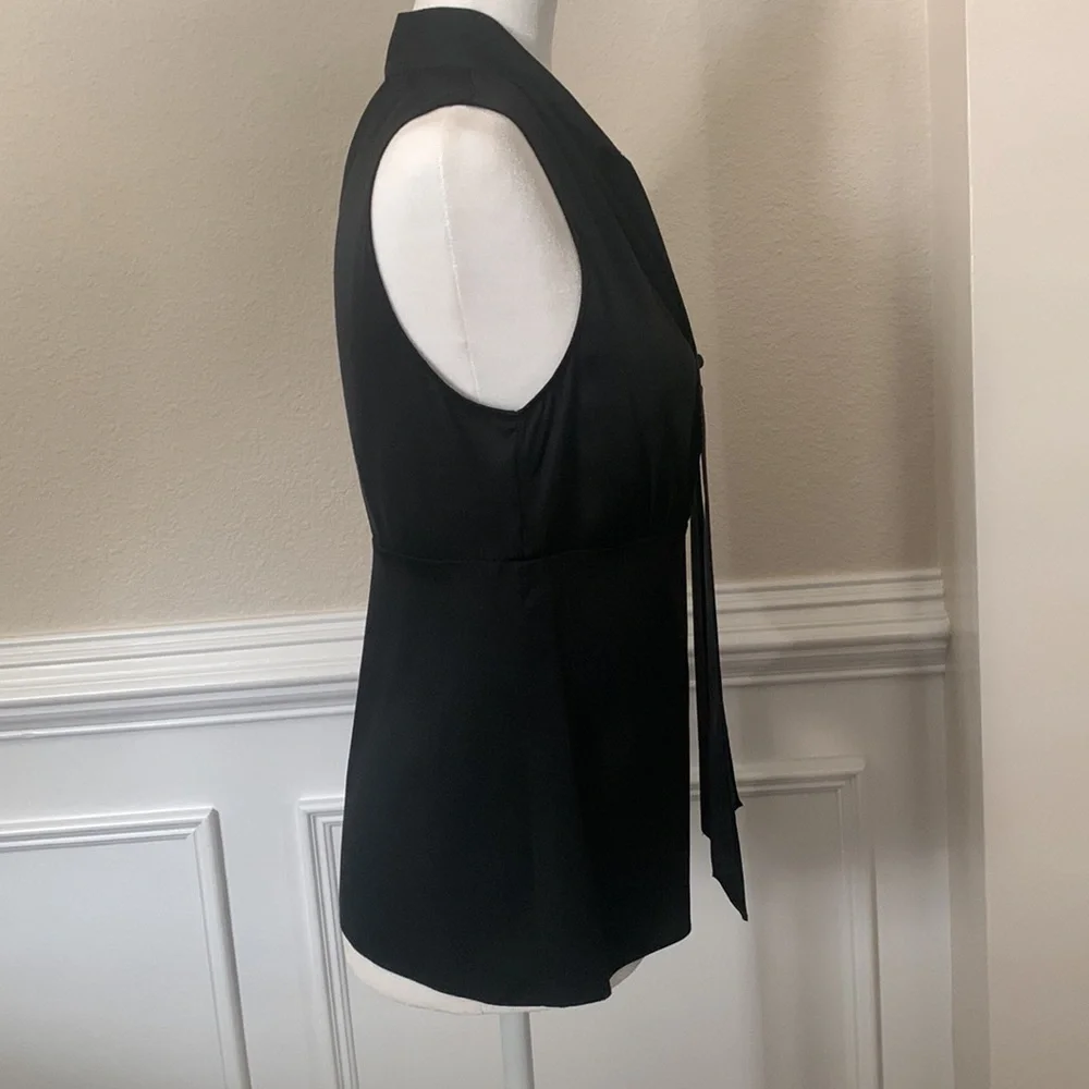 Antonio Melani Black Tie Neck Blouse - Picture 5 of 10
